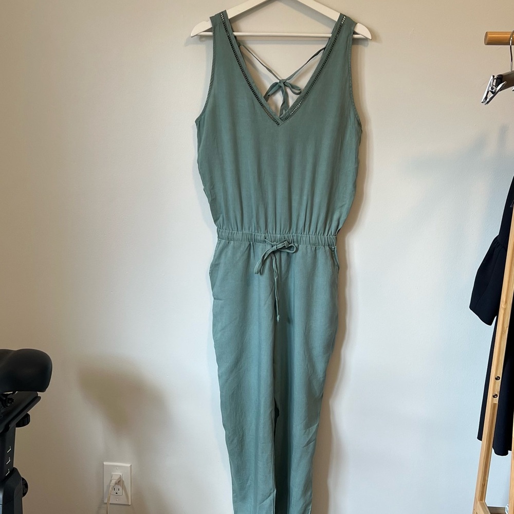 Anthropologie Green JumpSuit